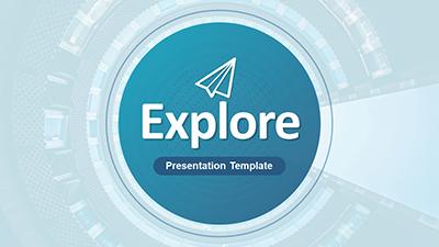 Explore Around PowerPoint Template layout preview.