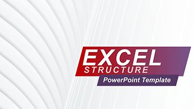 Excel Structure PowerPoint Template layout preview.