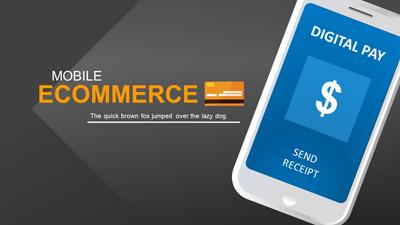 Ecommerce Pay PowerPoint Template layout preview.