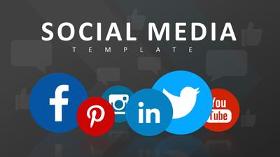 Social Media Template PowerPoint Template layout preview.