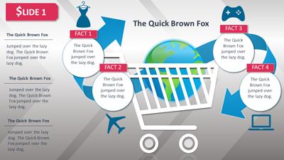 Slide 2 layout from the Mobile Online Shopping PowerPoint Theme presentation deck.