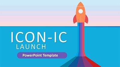 Iconic Launch PowerPoint Template layout preview.