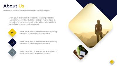 Slide 2 layout from the Endeavor Business Template presentation deck.
