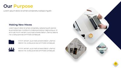 Slide 3 layout from the Endeavor Business Template presentation deck.