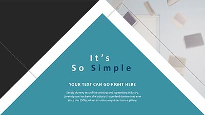 Its So Simple PowerPoint Template layout preview.