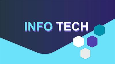 Info Tech PowerPoint Template layout preview.