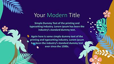 Slide 2 layout from the Modern Summer presentation deck.