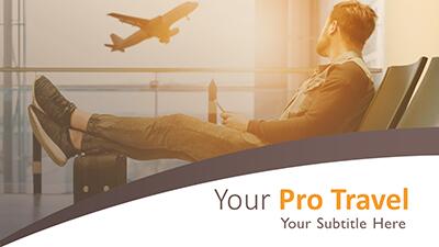 Pro Travel PowerPoint Template layout preview.