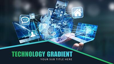 Technology Gradient PowerPoint Template layout preview.