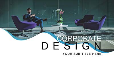 Corporate Design PowerPoint Template layout preview.
