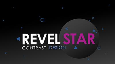 Revel Star Contrast PowerPoint Template layout preview.