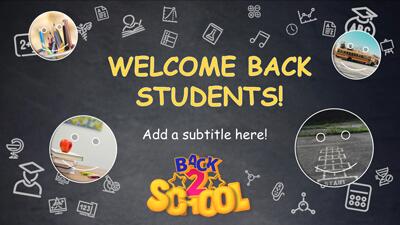 Slide 2 layout from the Back to School Template for PowerPoint presentation deck.
