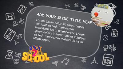 Slide 3 layout from the Back to School Template for PowerPoint presentation deck.