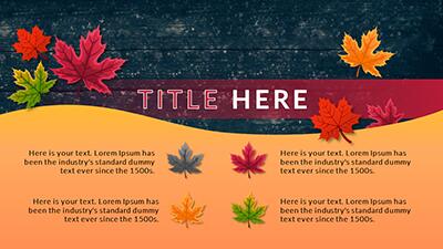 Slide 3 layout from the Wood And Leaves PowerPoint Template presentation deck.