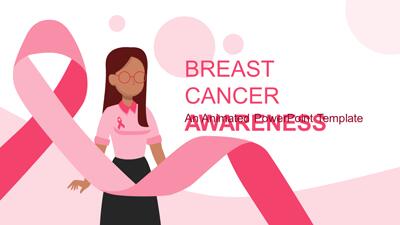 Breat Cancer Awareness PowerPoint Template layout preview.
