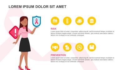 Slide 2 layout from the Breast Cancer Awareness PowerPoint Theme presentation deck.