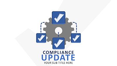 Compliance Update PowerPoint Template layout preview.