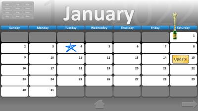 Slide 2 layout from the 2022 PowerPoint Calendar presentation deck.