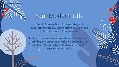 Slide 2 layout from the Modern Winter PowerPoint Slides presentation deck.