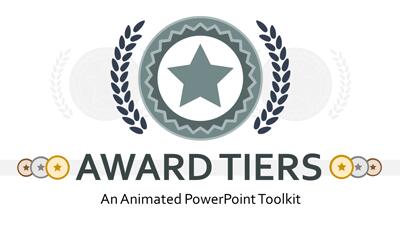 Award Tiers PowerPoint Template layout preview.