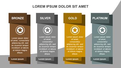 Slide 2 layout from the Tier Level & Award PowerPoint Toolkit Template presentation deck.