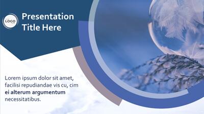 Winter Bubble Powerpoint Picture Template PowerPoint Template layout preview.