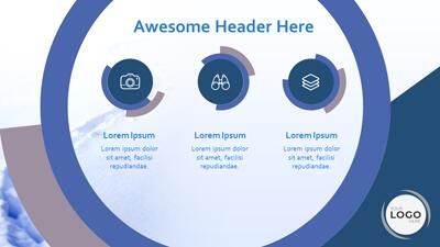 Slide 2 layout from the Winter Bubble PowerPoint Design Template presentation deck.