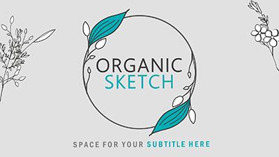Organic Sketch PowerPoint Template layout preview.
