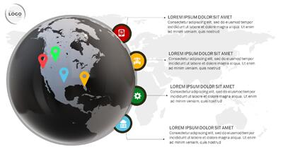 Slide 2 layout from the PowerPoint Template – 3D World Map with Interactive Earth presentation deck.