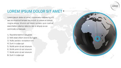 Slide 3 layout from the PowerPoint Template – 3D World Map with Interactive Earth presentation deck.