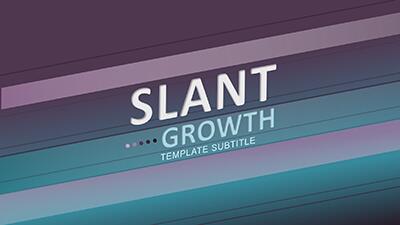 Slant Growth PowerPoint Template layout preview.