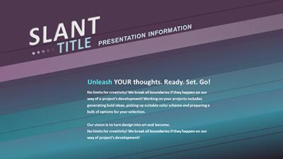 Slide 3 layout from the Slant Growth Abstract Design presentation deck.