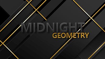 Midnight Geometry PowerPoint Template layout preview.