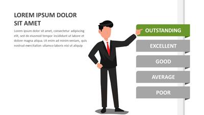 Slide 2 layout from the Five Star Performance Evaluation PowerPoint Theme presentation deck.