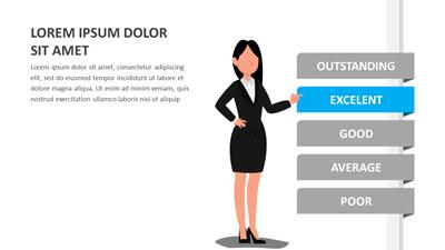 Slide 3 layout from the Five Star Performance Evaluation PowerPoint Theme presentation deck.