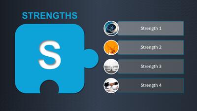 Slide 3 layout from the SWOT Puzzle Pieces PowerPoint Slides presentation deck.