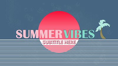 Summer Vibes PowerPoint Template layout preview.