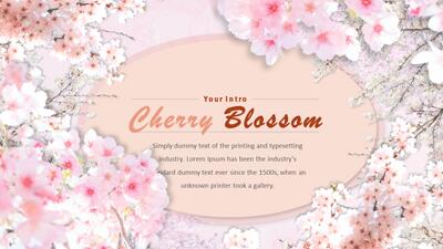 Floral Flowers In Spring PowerPoint Template layout preview.