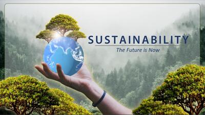 Sustainable Planet Earth PowerPoint Template layout preview.
