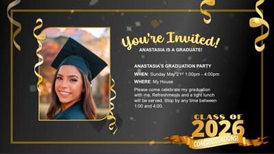 Slide 3 layout from the Graduate Hat Throw Celebration PowerPoint Template presentation deck.