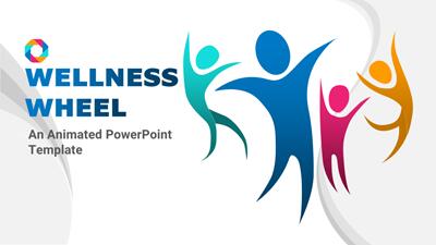 Wellness Wheel PowerPoint Template layout preview.