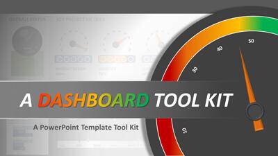 Slide 1 layout preview from the Gauge Dashboard Tool Kit PowerPoint Template deck, optimized for corporate operations tracking.