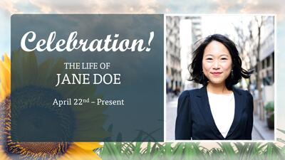 Celebration Of Life PowerPoint Template layout preview.