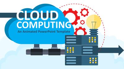 Cloud Computing PowerPoint Template layout preview.