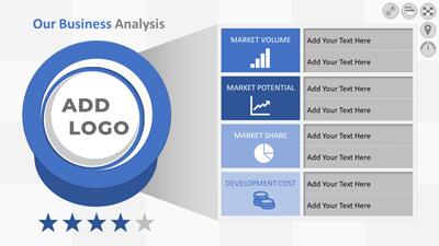 Slide 3 layout from the Competitor Analysis Interactive PowerPoint Slides presentation deck.