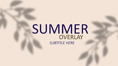 Summer Overlay PowerPoint Template layout preview.