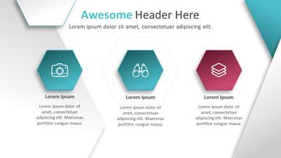 Slide 2 layout from the Hexagon PowerPoint Shape Template presentation deck.
