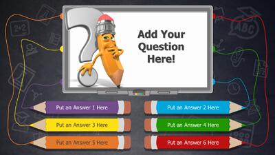 Smartboard Quiz PowerPoint Template layout preview.