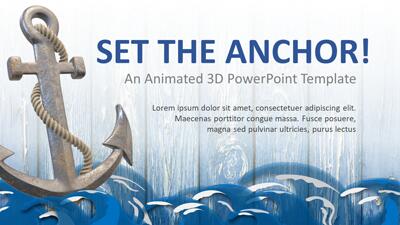 Set The Anchor PowerPoint Template layout preview.