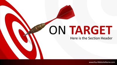 On Target PowerPoint Template layout preview.